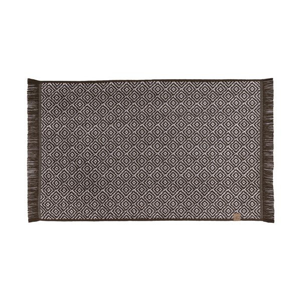 Tmavě hnědá textilní koupelnová předložka 50x80 cm Morocco – Mette Ditmer Denmark