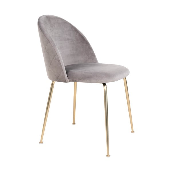 Světle šedé sametové jídelní židle v sadě 2 ks Geneve – House Nordic-image-3