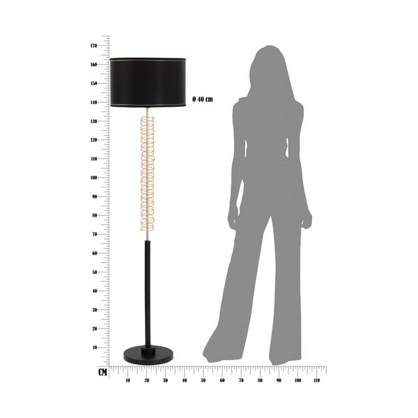 Černá volně stojící lampa Mauro Ferretti Twist-image-2