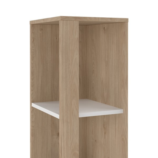 Knihovna v dekoru dubu v bílo-přírodní barvě 41x205 cm Sign – Tvilum-image-4