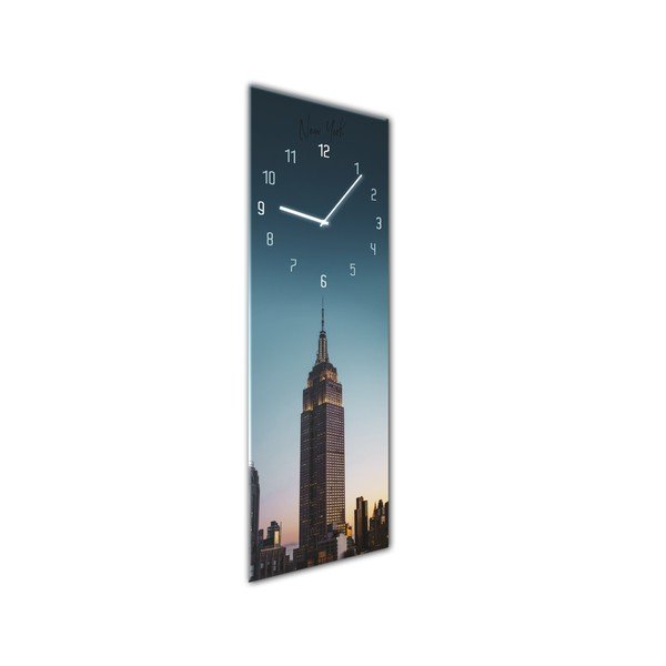 Nástěnné hodiny Styler Glassclock Manhattan, 20 x 60 cm