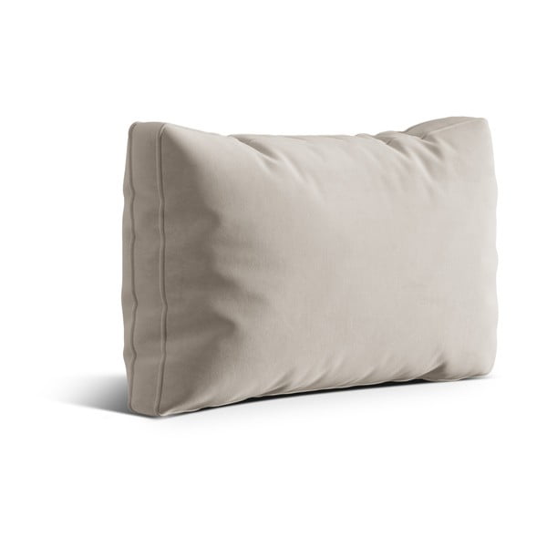 Béžový sametový polštář na gauč Kemi – Cosmopolitan Design-image-1