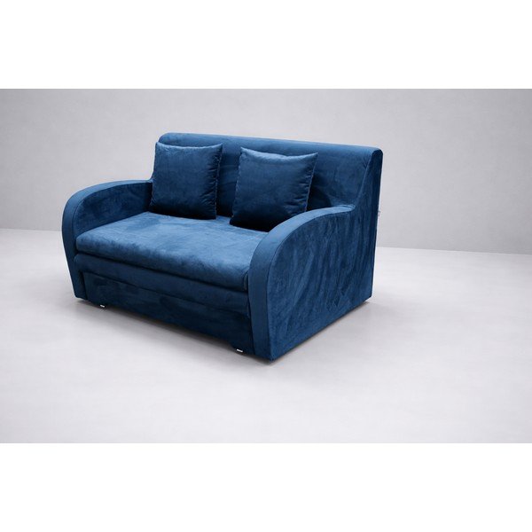 Modrá sametová rozkládací pohovka 130 cm Ario - II. jakost – ELTAP-image-2