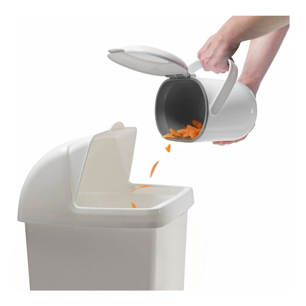 Bílo-šedá nádoba na kompostovatelný odpad Addis Caddy, 2,5 l-image-2