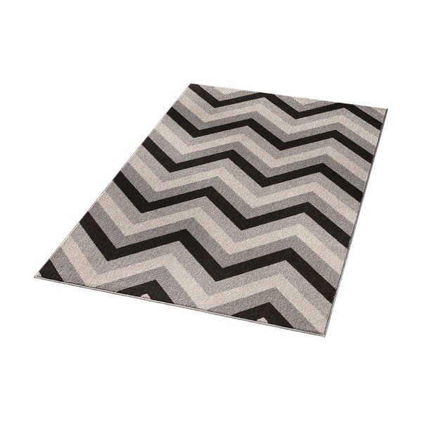 Černý koberec Chateau Chevron, 70x140 cm-image-2