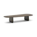 Tmavě hnědý konferenční stolek z dubového dřeva 64x146 cm Pirita – Kave Home