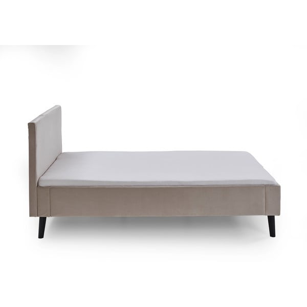 Bílá/krémová čalouněná dvoulůžková postel bez roštu 140x200 cm Leira – Meise Möbel-image-3