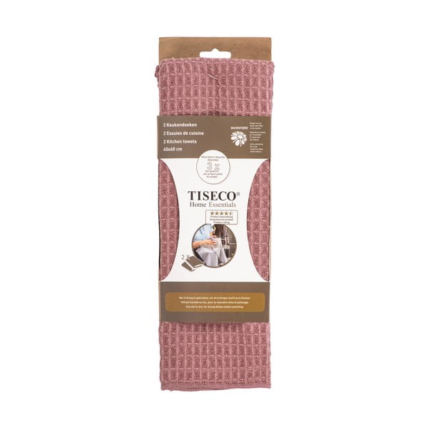 Utěrky v sadě 2 ks z mikrovlákna 40x60 cm Waffle – Tiseco Home Studio-image-2
