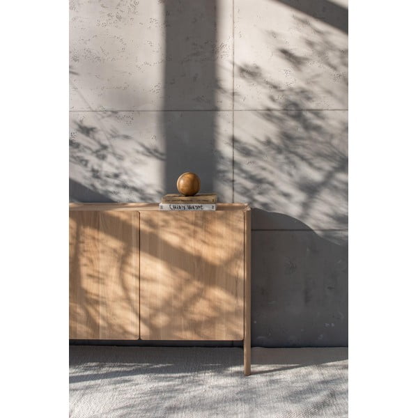 Komoda z dubového dřeva v přírodní barvě 220x85x42 cm Dvor – Gazzda-image-4