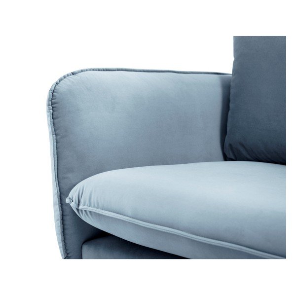 Světlé modrá sametová pohovka Cosmopolitan Design Vienna, 230 cm-image-4