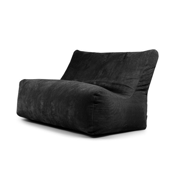 Černý manšestrový sedací vak Sofa Seat Lounge – SLOWDOWN