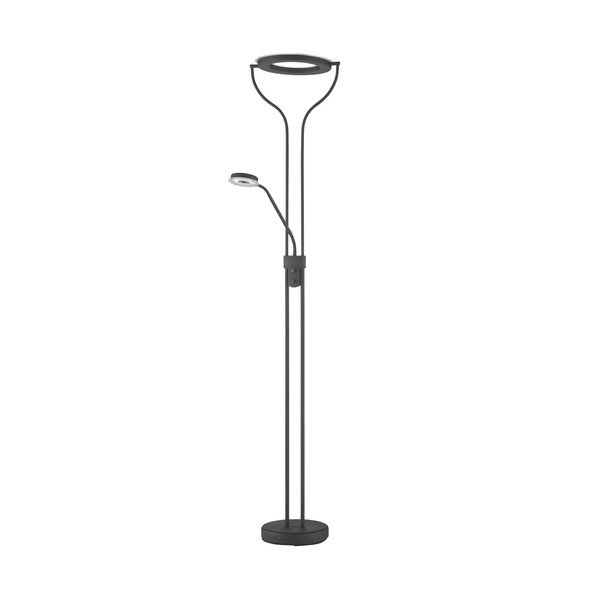 Černá LED stmívatelná stojací lampa (výška 180 cm) Davos – Fischer & Honsel
