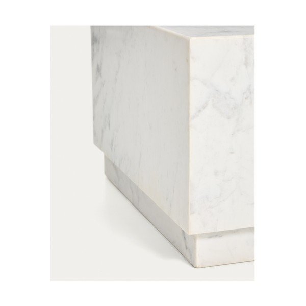 Bílý mramorový konferenční stolek 50x100 cm Sorein – Kave Home-image-3