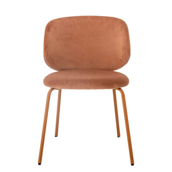 Oranžové sametové jídelní židle v sadě 2 ks Ponte – Bloomingville-image-2