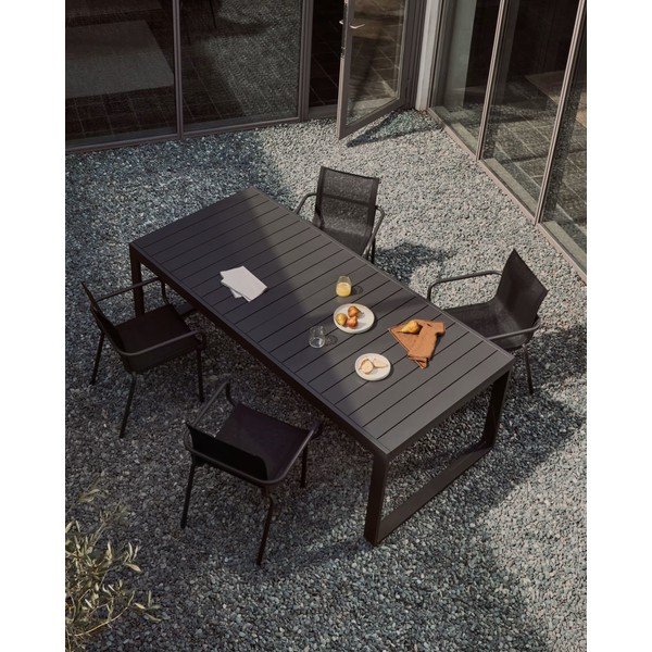 Kovový zahradní jídelní stůl 100.5x220 cm Galdana – Kave Home-image-1