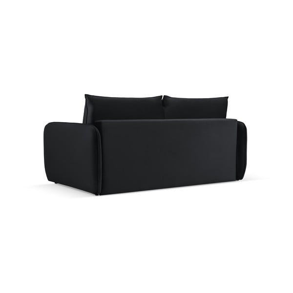 Černá sametová rozkládací pohovka 194 cm Vienna – Cosmopolitan Design-image-3