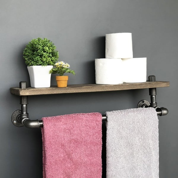 Dřevěná police s háčky Raffan Pipe-image-2