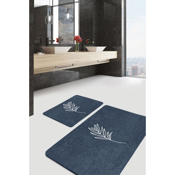 Modré koupelnové předložky v sadě 2 ks 60x100 cm – Mila Home-image-1