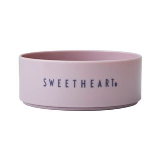 Růžová dětská miska Design Letters Mini Sweetheart, ø 11 cm