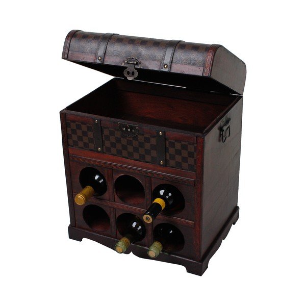 Hnědá vinotéka na 6 lahví, 41x48 cm – Deco Pleasure-image-3