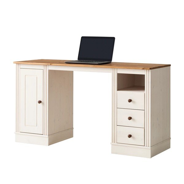 Pracovní stůl s deskou z borovicového dřeva 50x140 cm Anita – Støraa-image-4