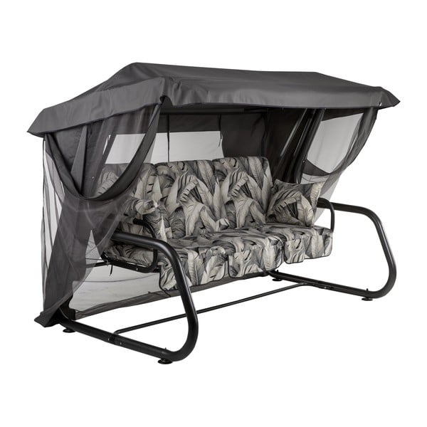 Šedá kovová zahradní houpačka Venezia – Dajar-image-1