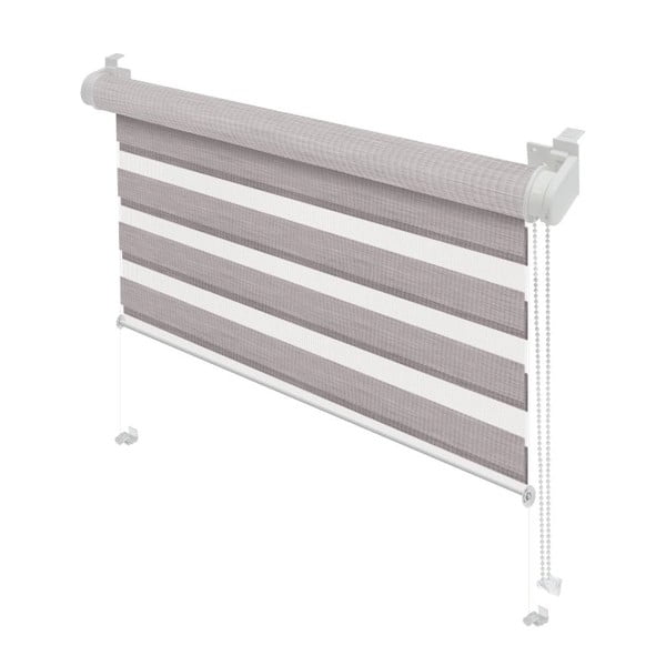 Taupe roleta den a noc 42,5x150 cm Zebra Silvalin – Gardinia-image-1