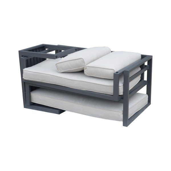 Černo-bílý zahradní lounge set pro 4 Jackson - Rojaplast-image-1