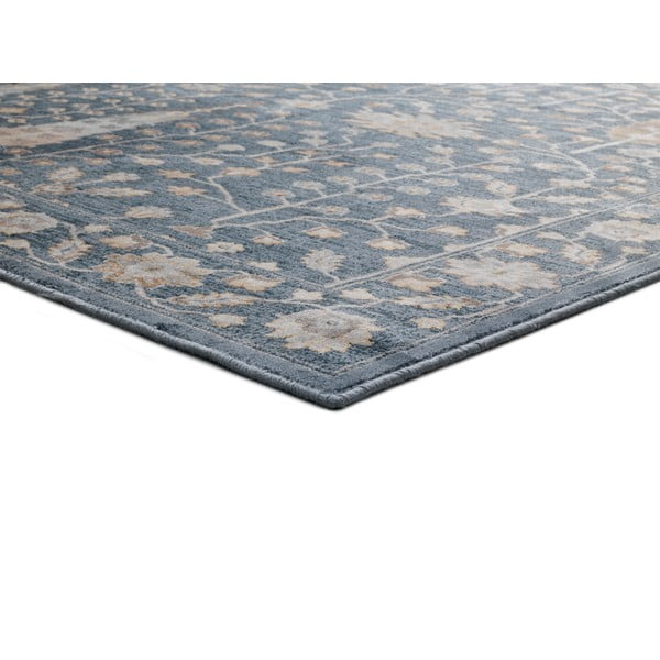 Modrý koberec z viskózy Universal Vintage Flowers, 160 x 230 cm-image-2