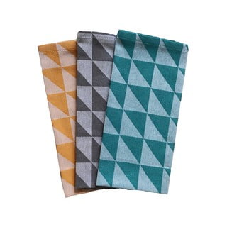 Bavlněné utěrky v sadě 3 ks 70x50 cm Geometry - JAHU collections