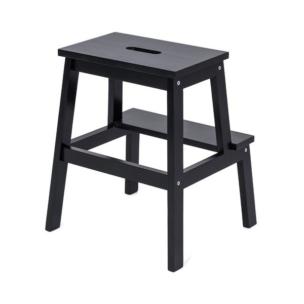 Černá stolička z kaučukového dřeva Corg - Bonami Essentials-image-1