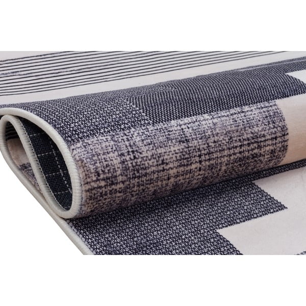 Šedo-béžový pratelný koberec 160x100 cm - Vitaus-image-3