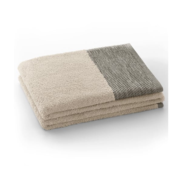 Béžový froté bavlněný ručník 50x90 cm Aria – AmeliaHome