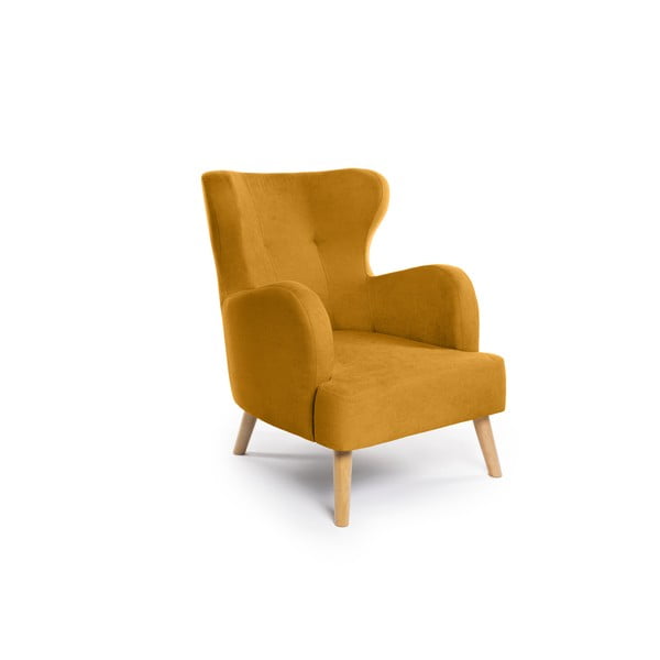 Křeslo ušák v hořčicové barvě Noemye – Bonami Selection