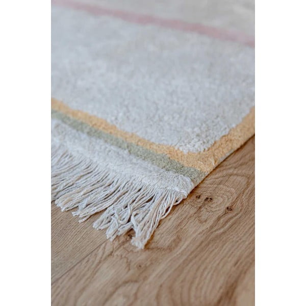 Růžovo-krémový pratelný ručně tkaný bavlněný koberec 200x300 cm Lanes Vintage Nude – Lorena Canals-image-3