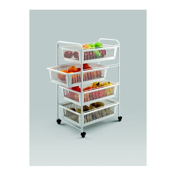 Pojízdný regál se 4 košíky Metaltex India, délka 35 cm-image-3