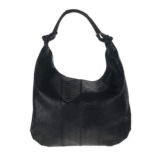 Černá kožená kabelka Giulia Bags Maga