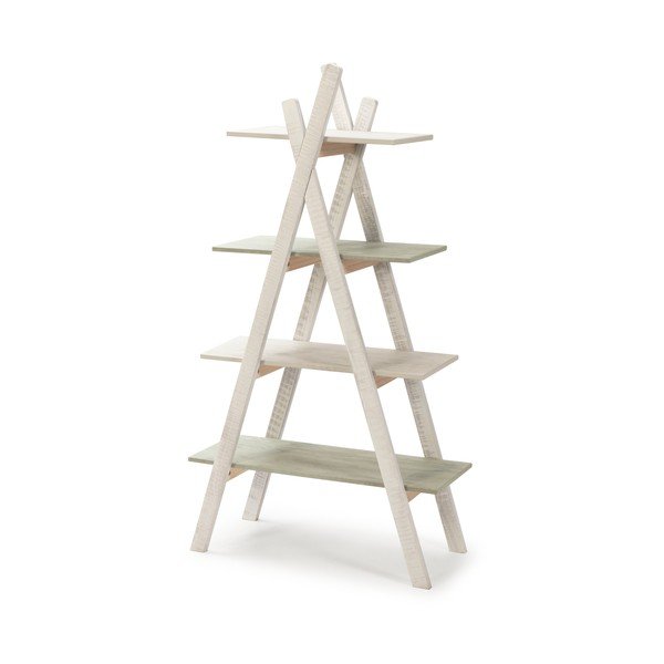 Bílá dětská knihovna s konstrukcí z borovicového dřeva Marckeric Perlé-image-2