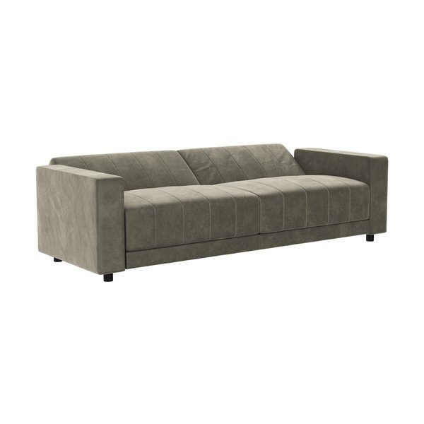 Taupe sametová polohovací/rozkládací pohovka 225 cm Allie II – Støraa-image-4