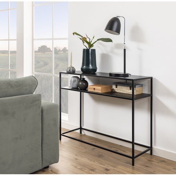 Černý konzolový stolek 100x35 cm Newcastle - Actona-image-1