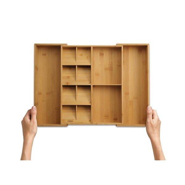 Nastavitelný bambusový příborník do zásuvky v přírodní barvě 32 x 40 cm DrawerStore Bamboo – Joseph Joseph-image-4