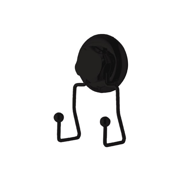 Černý samodržící nástěnný dvojitý háček Compactor Bestlock Black-image-3