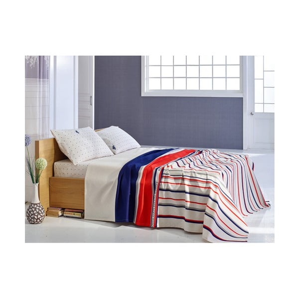 Set přehozu přes postel a prostěradla U.S. Polo Assn. Scranton, 160 x 220 cm