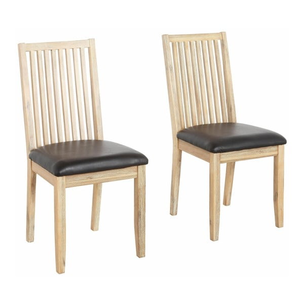 Sada 2 jídelních židlí z masivního akáciového dřeva Støraa Mio