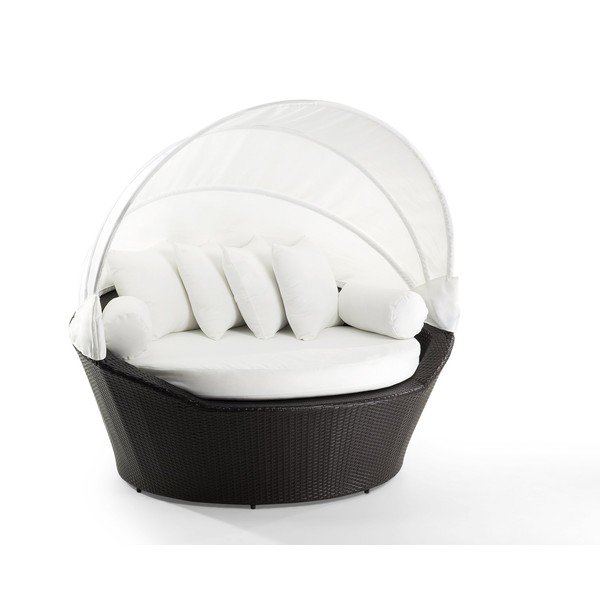 Zahradní pohovka z umělého ratanu se skládacím přístřeškem Monobeli Miranda