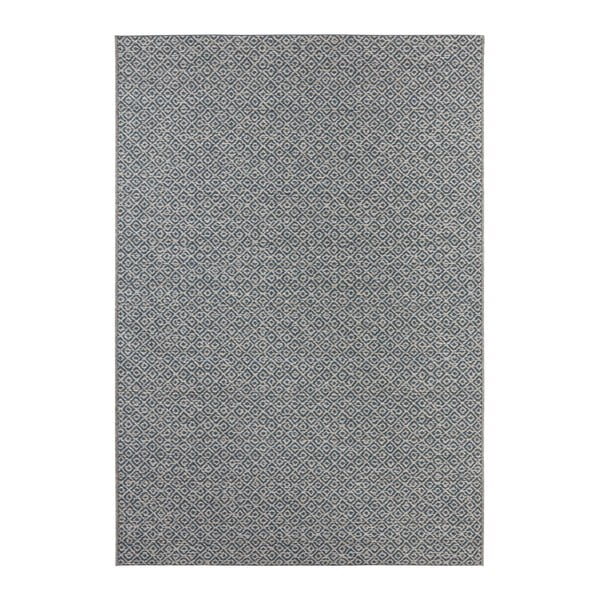 Modrý koberec vhodný i na ven Elle Decoration Bloom Croix, 200 x 290 cm