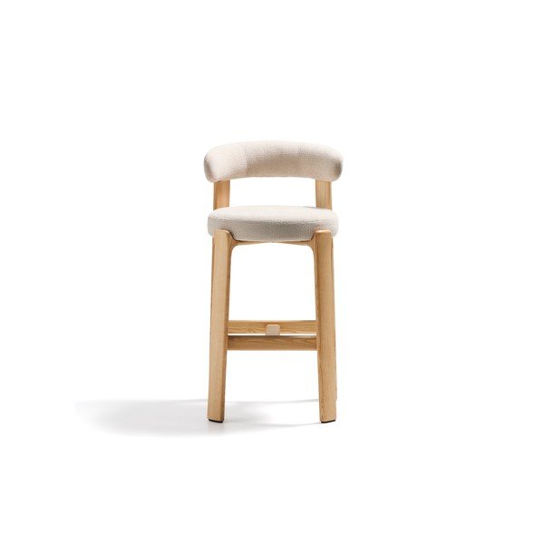 Béžová/ve světle přírodní barvě barová židle z jasanového dřeva (výška sedáku 75 cm) Granite – Kave Home-image-2