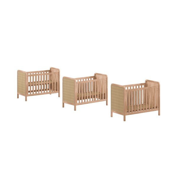 Postýlka s nastavitelnou výškou 60x120 cm v přírodní barvě Woods – Vipack-image-2