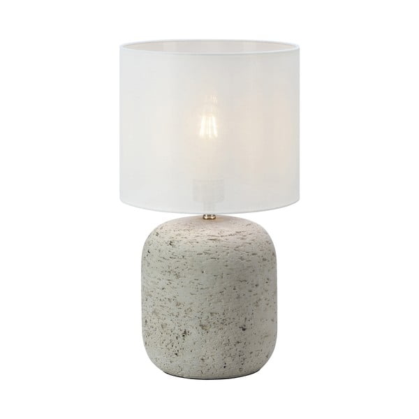 Šedá stolní lampa s textilním stínidlem (výška 44 cm) Montagna – Markslöjd