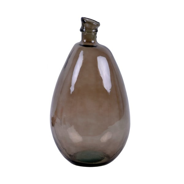 Hnědá váza z recyklovaného skla Ego Dekor Simplicity, výška 47 cm